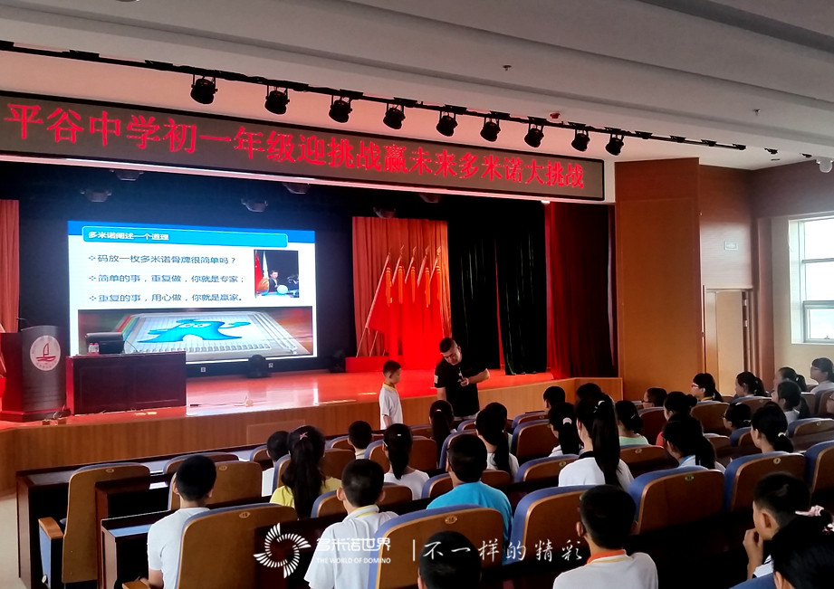 多米諾世界走進(jìn)平谷中學(xué)